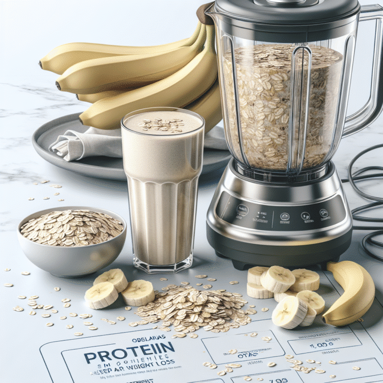 Receitas de smoothie proteico com banana e aveia para emagrecer