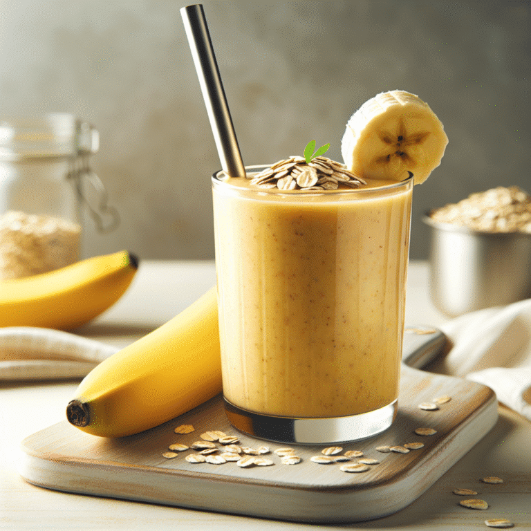 Smoothie proteico com banana e aveia: receita simples e deliciosa