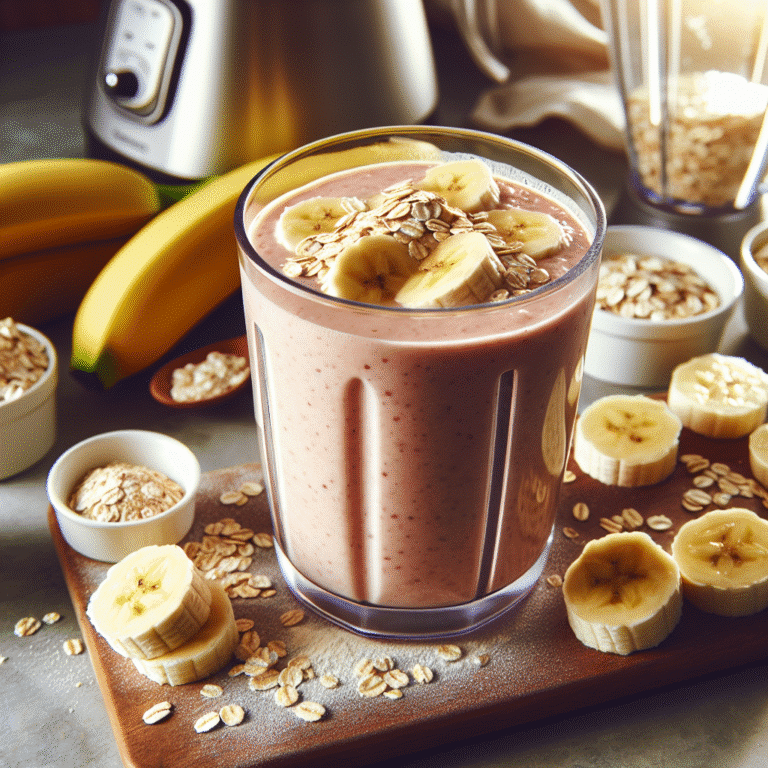 Combinações criativas de smoothie proteico com banana e aveia