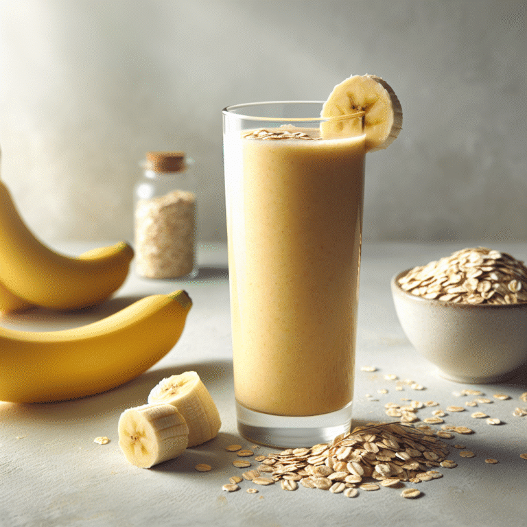 Smoothie proteico com banana e aveia: a combinação perfeita