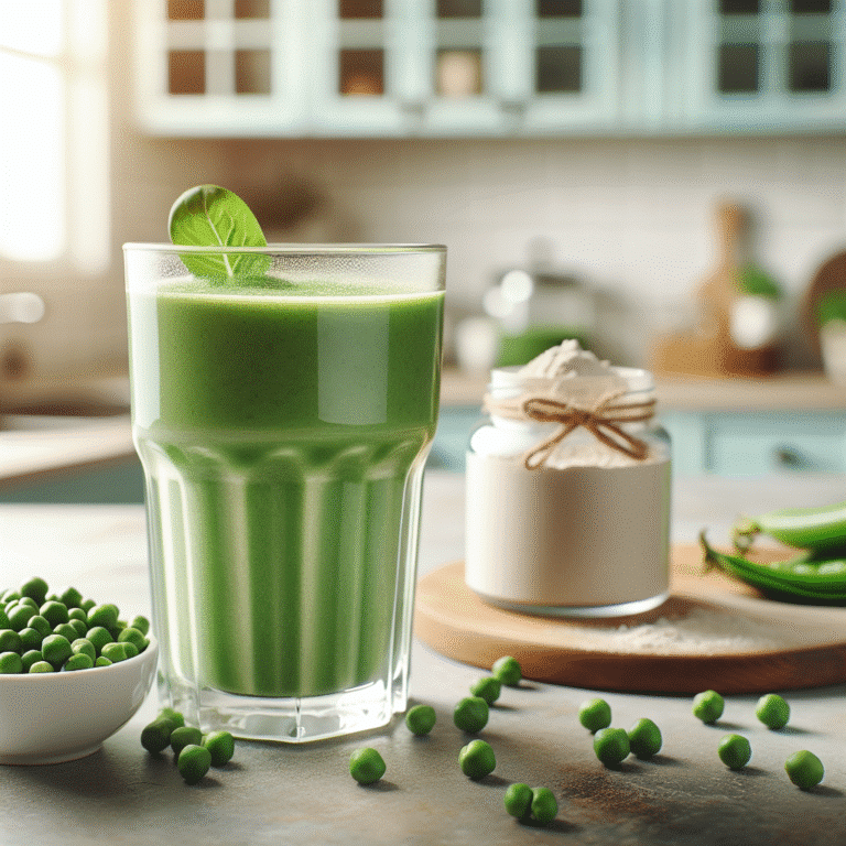 Smoothie vegano com proteína de ervilha: o aliado perfeito