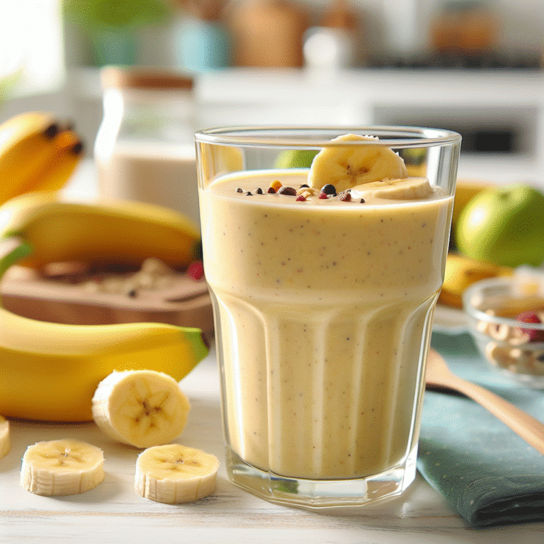 Smoothie com banana e whey protein