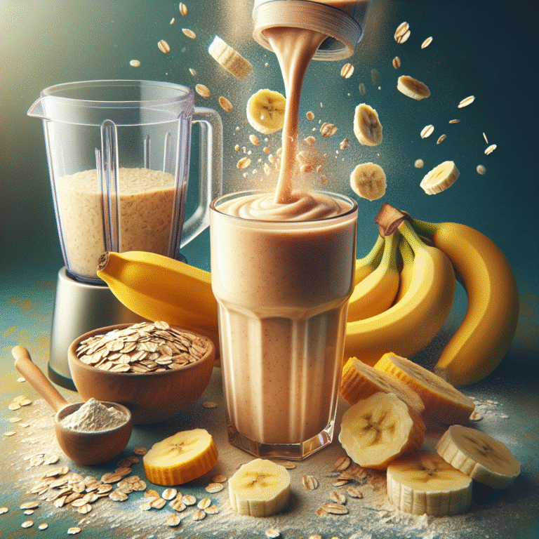 Delícias saudáveis: smoothie proteico com banana e aveia