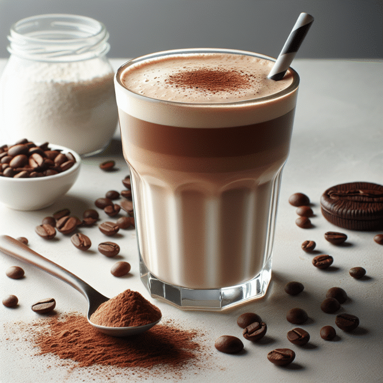 Smoothie com café e proteína