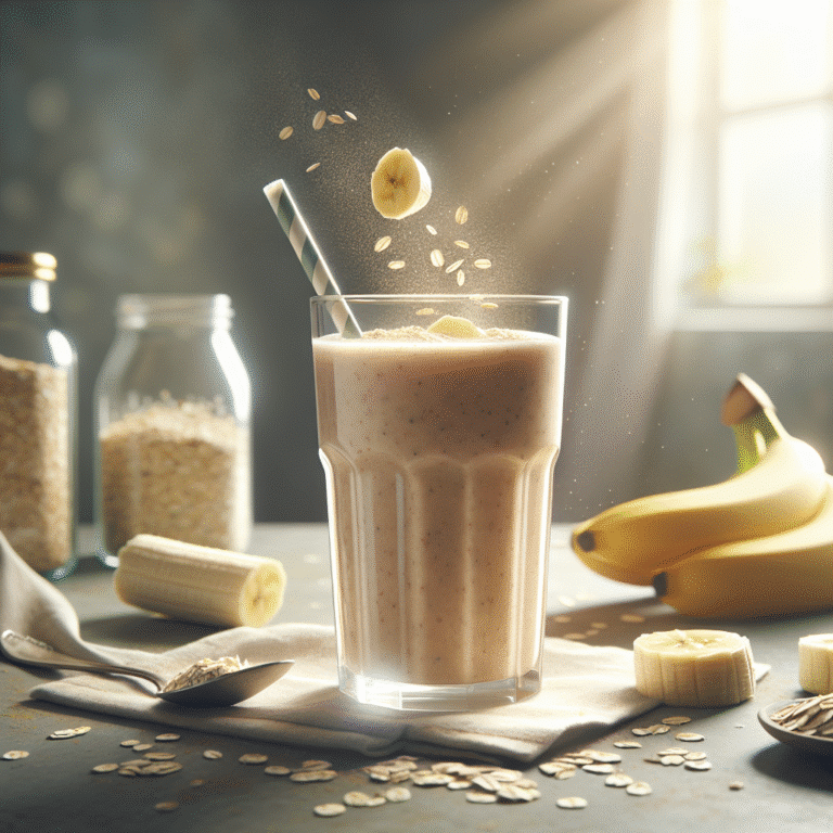 Smoothie proteico com banana e aveia: a receita perfeita para café da manhã