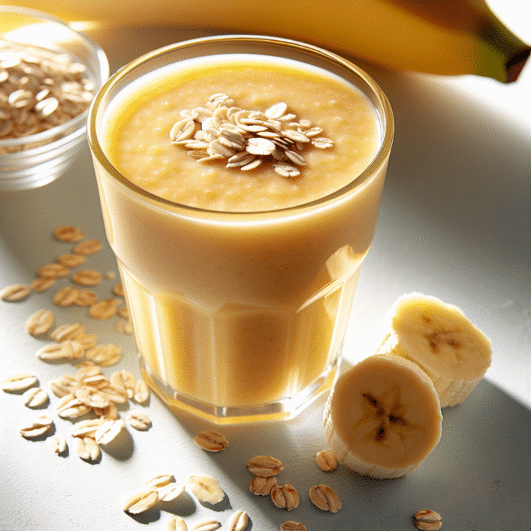 Smoothie de banana e aveia que renova as energias