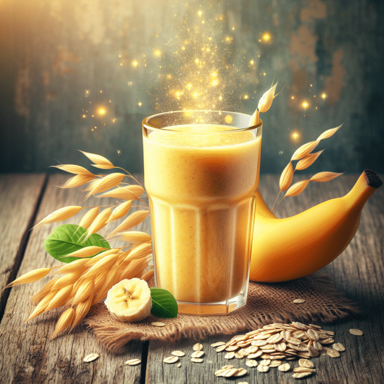 Smoothie de banana e aveia para energia