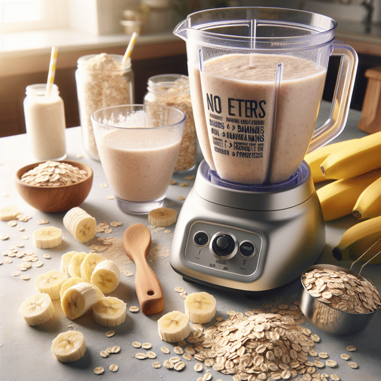 Como preparar o smoothie proteico com banana e aveia em 5 minutos