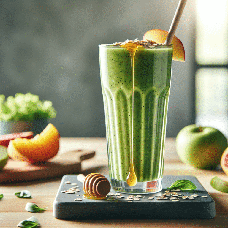 Smoothie energético com aveia e mel