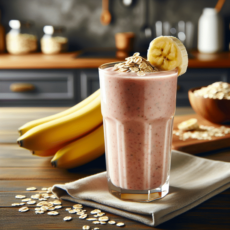 Smoothie proteico com banana e aveia: o energético ideal