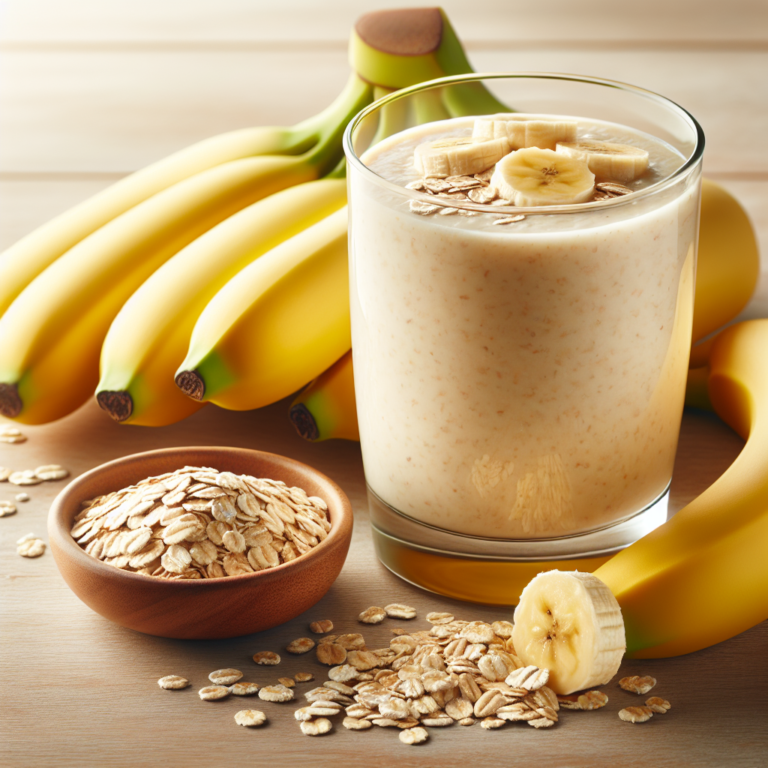 Receita de smoothie natural com banana e aveia