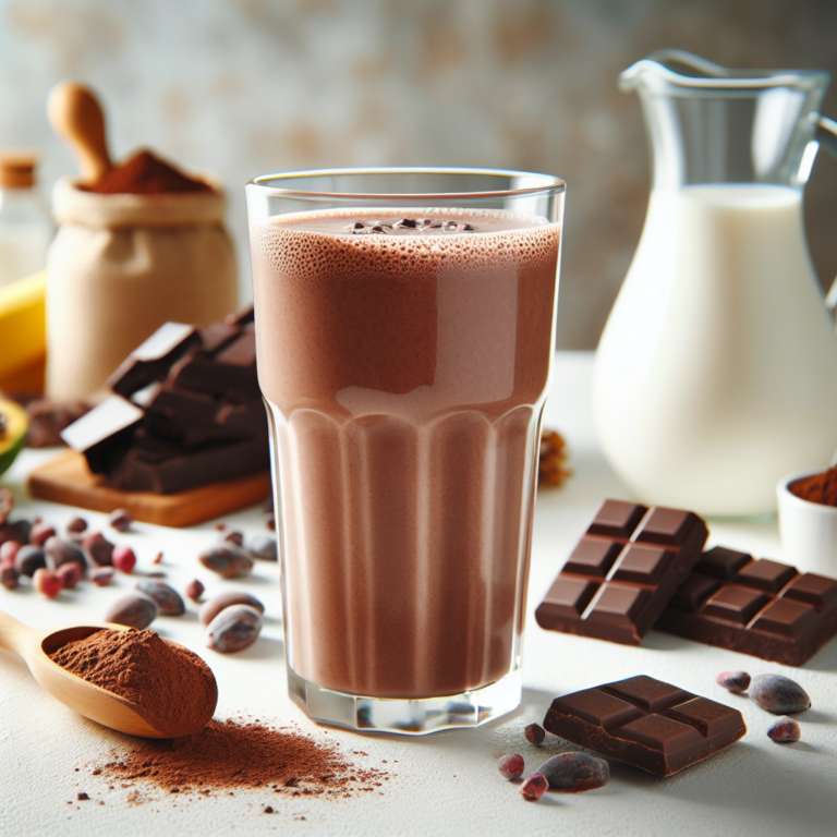 Smoothie de cacau para levantar energia