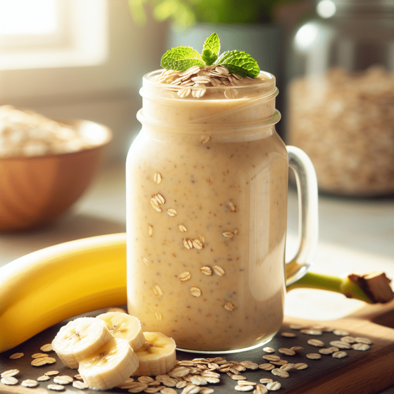 Smoothie de banana e aveia para revitalizar as manhãs