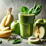 Receita de smoothie verde com espinafre para disposição