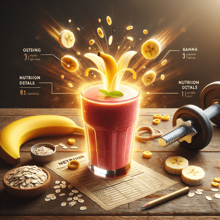 Smoothie energético de banana e aveia para treinos intensos