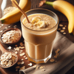 Smoothie de banana e aveia para energia extra