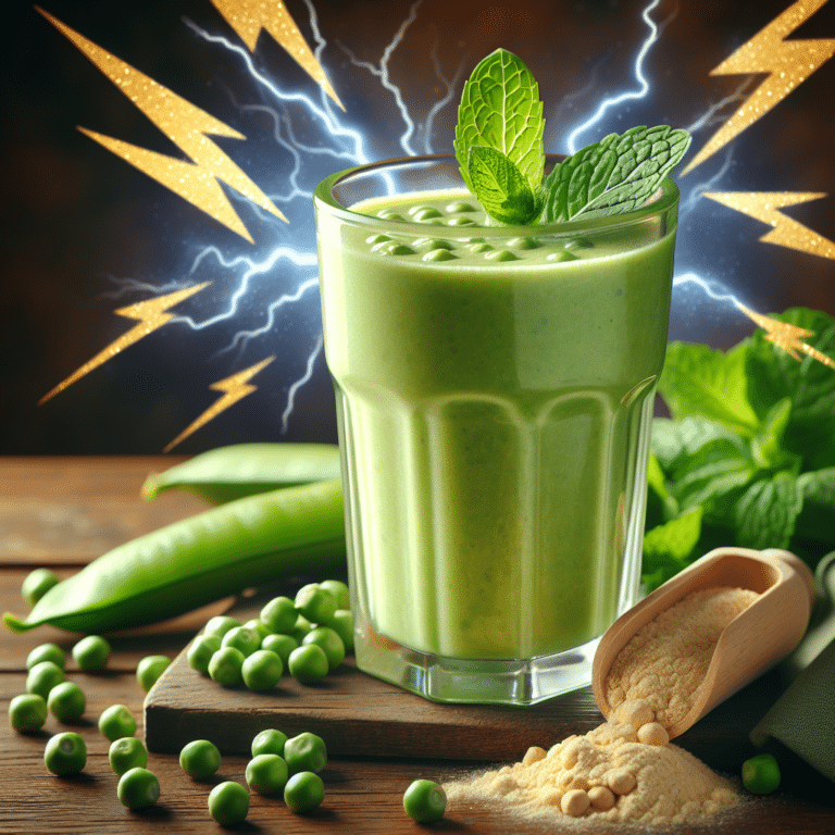 Smoothie vegano com proteína de ervilha: Aumente sua energia