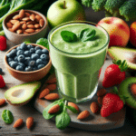 Smoothie vegano com leite de amêndoas: Refrescância e nutrição