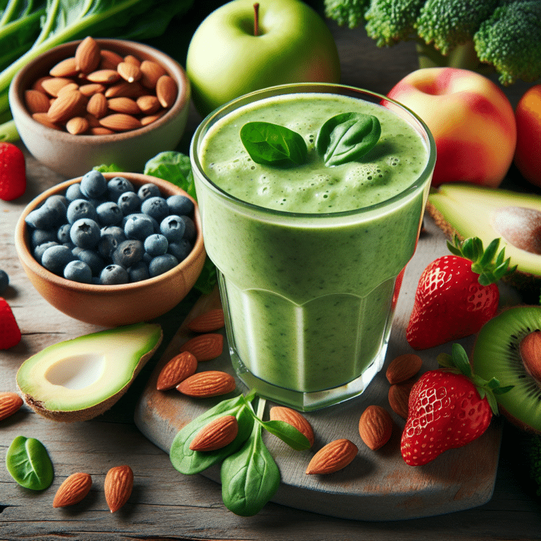 Smoothie vegano com leite de amêndoas: Refrescância e nutrição