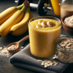 Smoothie de banana e aveia para recuperação muscular