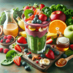 Nutrientes essenciais em um smoothie saudável para repor